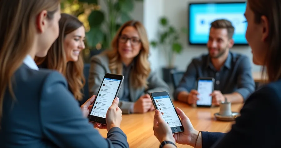 Networking entre profissionais de vendas no LinkedIn 