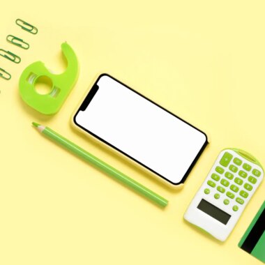 Top view online shopping concept