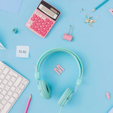 Digital devices amidst stationery